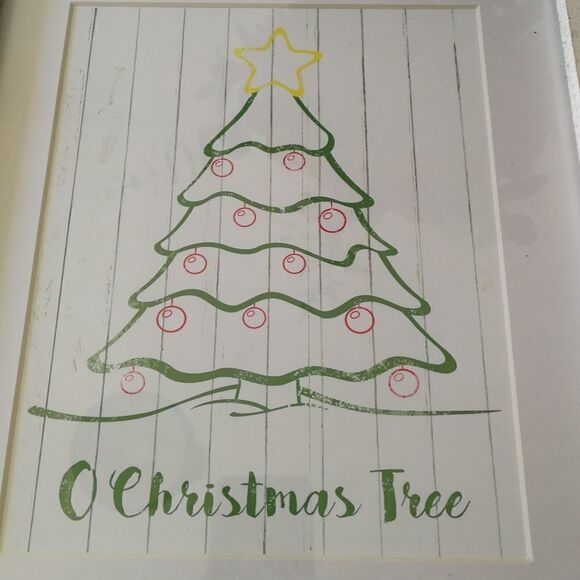 3/30$ CHRISTMAS White Drawing Christmas Tree Frame NWT - Picture 3 of 5